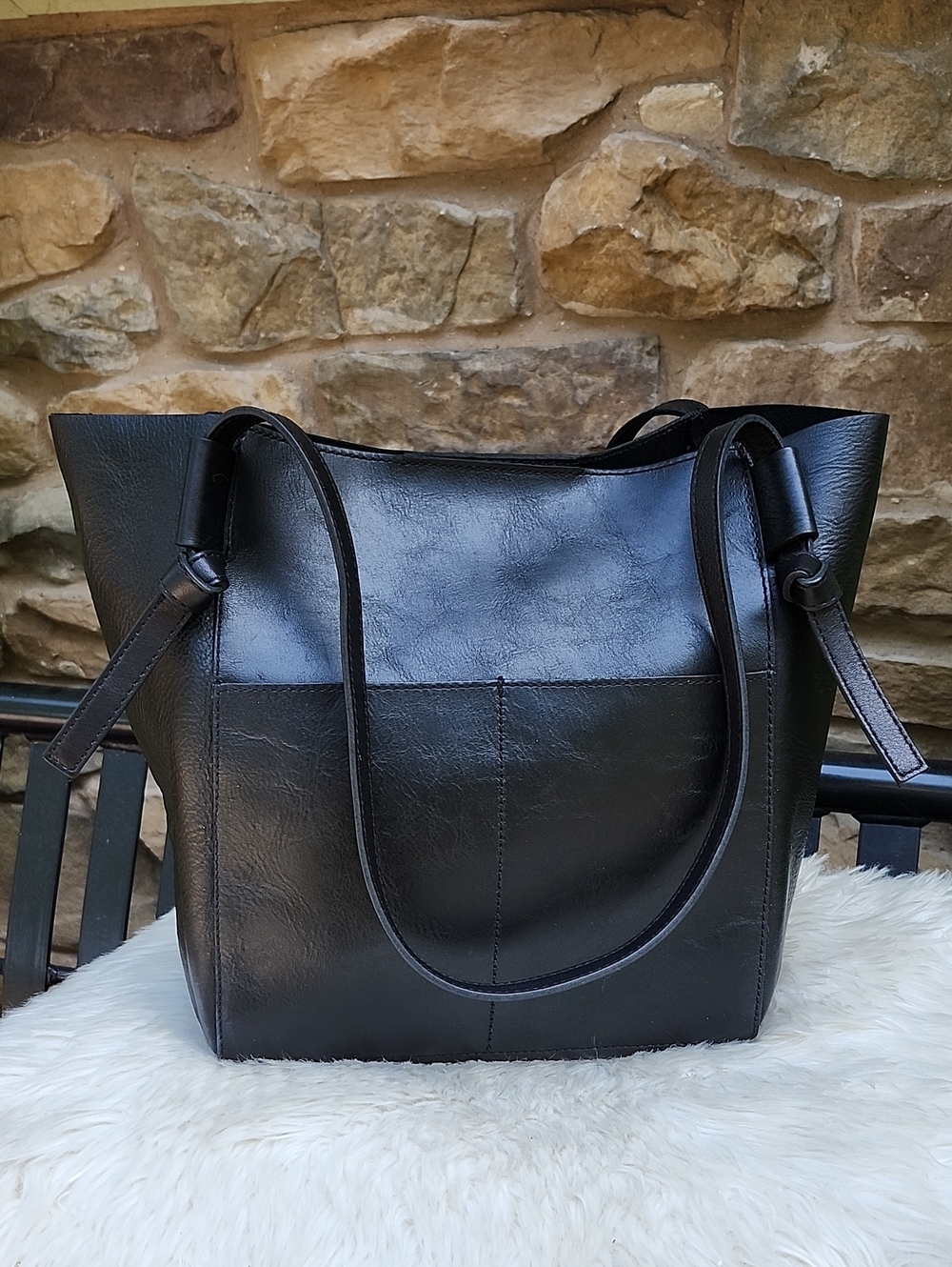NWT MADEWELL LEATHER "THE KNOTTED TOTE BAG"